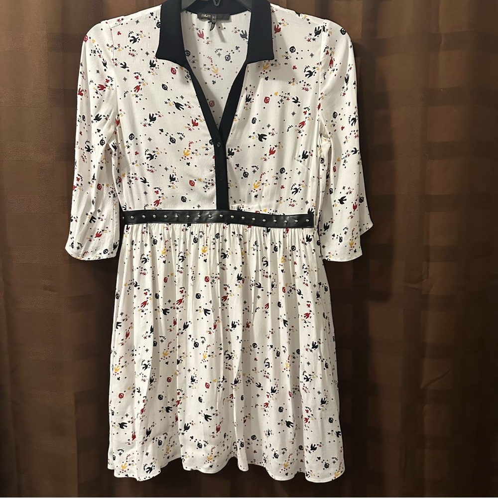 Maje Peace Dove Star Mini Dress size 1 or small - Picture 6 of 11